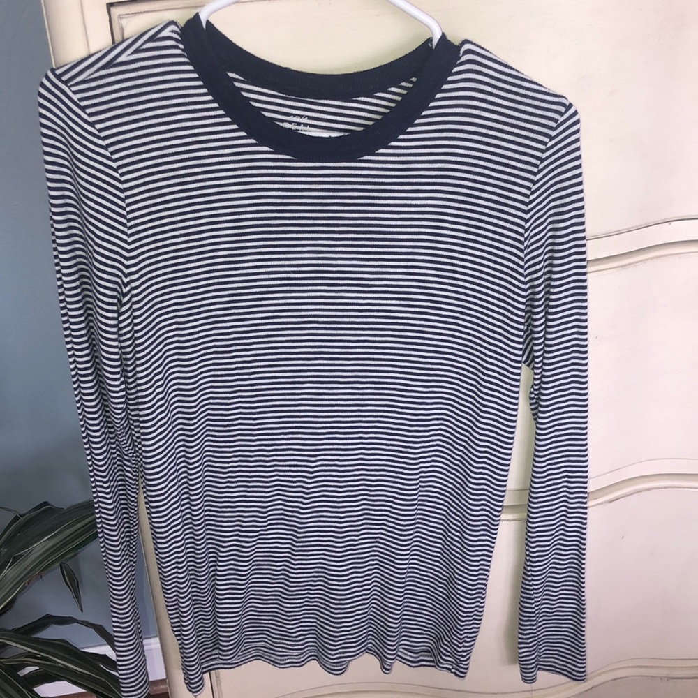 Navy Aerie long sleeve striped top
